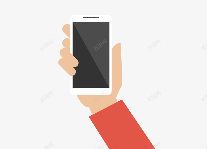 手指控制的手机png免抠素材_新图网 https://ixintu.com 卡通 图案 图示 屏幕 手指 手机 科技 红色