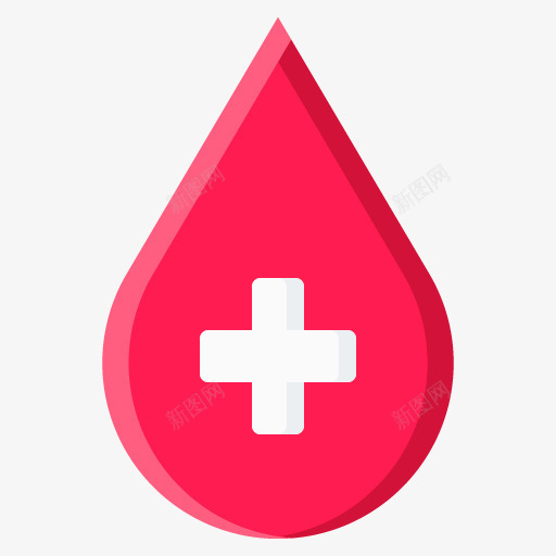 红色血液医疗图标psd_新图网 https://ixintu.com 健康 医疗 医院 卡通 图标 白色十字 红色 血液 血滴