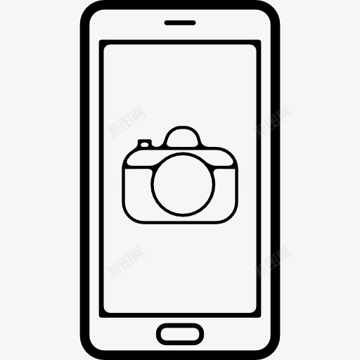 相机的标志在手机屏幕上图标png_新图网 https://ixintu.com 取景框 屏幕 工具 工具和器具 手机 手机屏幕展示图 拍了一张照片 相机 符号