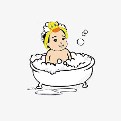 宝宝洗澡的泡沫素材