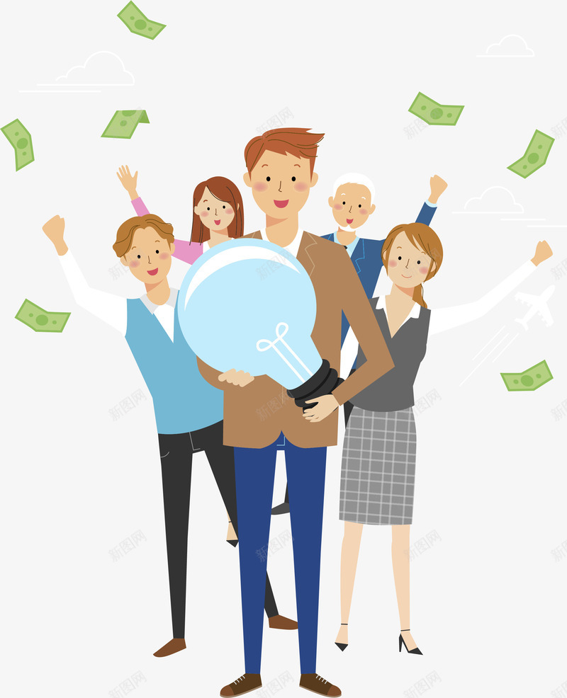 卡通装饰人物介绍海报png免抠素材_新图网 https://ixintu.com PPT制作 PPT制作设计 人物 人物介绍 人物头像 动漫人物 卡通人物 海报设计 职场人士 装饰设计