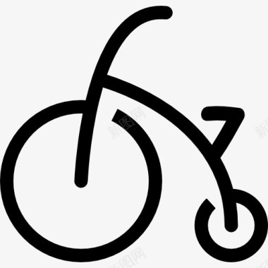 带训练轮的婴儿自行车图标图标