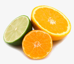 青柠檬和橙子素材