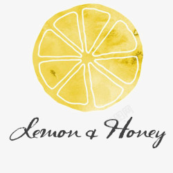 HONEY水彩柠檬高清图片
