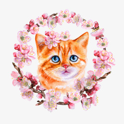 高清萌萌的猫咪卡通可爱小动物装饰动物头像高清图片