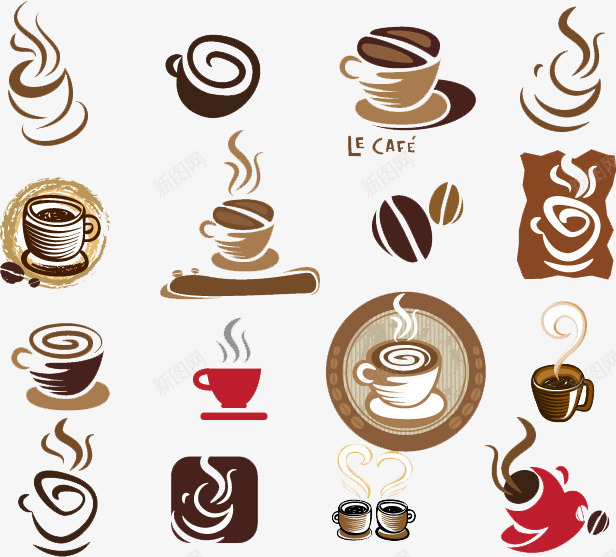 咖啡饮品图标png_新图网 https://ixintu.com 咖啡 咖啡杯 图标 标志 饮品 饮料