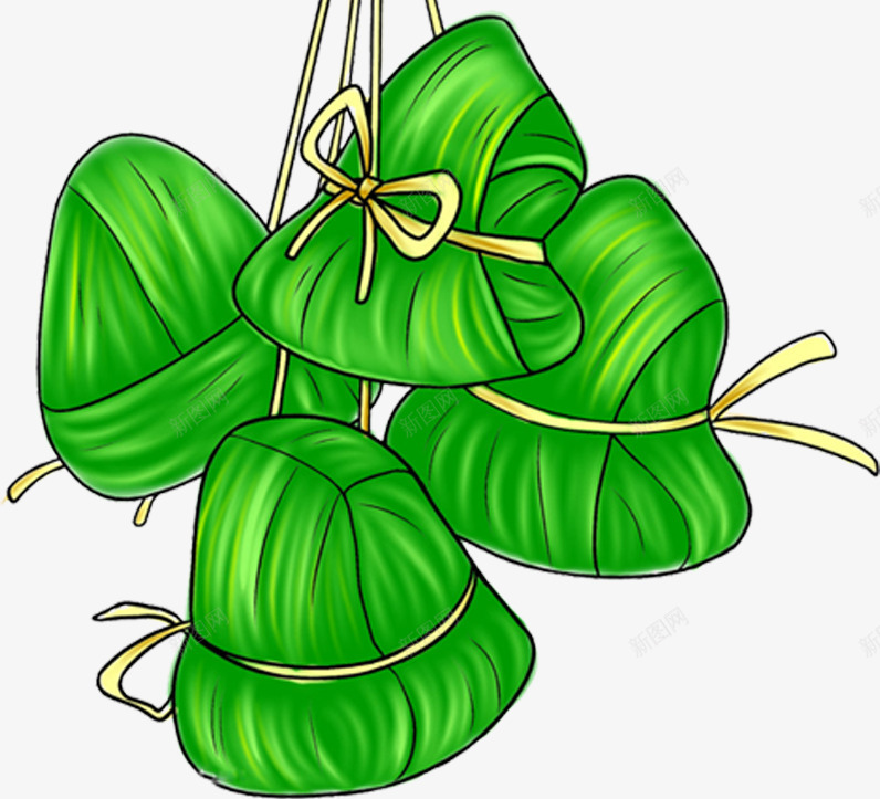 端午绿色粽子卡通粽子png免抠素材_新图网 https://ixintu.com 卡通 端午 粽子 绿色 设计