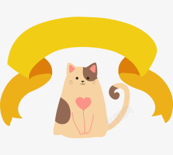 高清萌萌的猫咪卡通可爱小动物装饰动物头像高清图片