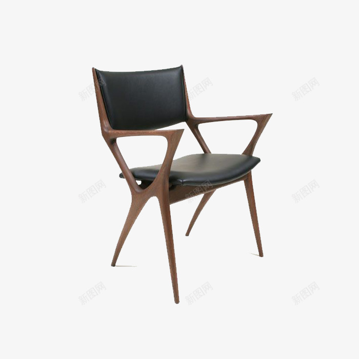 现代皮革椅子png免抠素材_新图网 https://ixintu.com 产品实物 现代单椅 现代皮革椅子 黑色皮革单椅