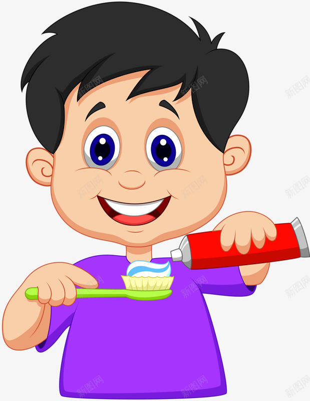 孩子刷牙png免抠素材_新图网 https://ixintu.com 刷牙 孩子 牙刷 牙膏