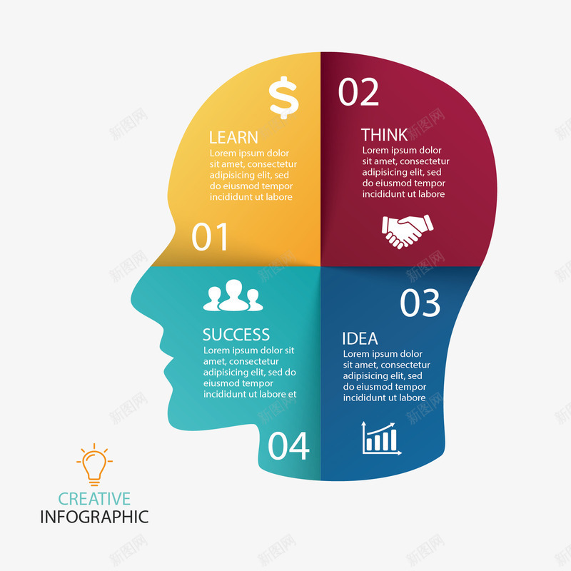 创意数字分类图png免抠素材_新图网 https://ixintu.com 人物头像 信息图 数字分类图