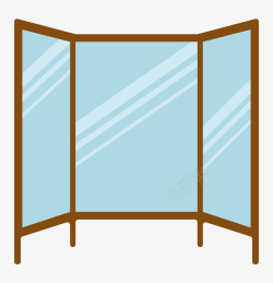 美式折屏风手绘卡通折叠移动卧室屏风高清图片