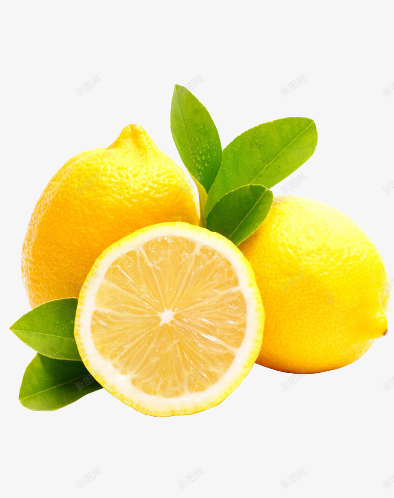 新鲜柠檬绿叶png免抠素材_新图网 https://ixintu.com 图片 新鲜 柠檬 绿叶