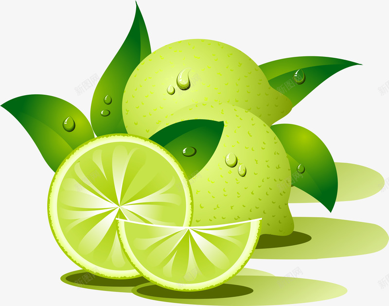 绿色柠檬水果新鲜png免抠素材_新图网 https://ixintu.com 新鲜 柠檬 水果 绿色