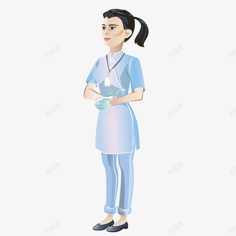 卡通医院的护士人物png免抠素材_新图网 https://ixintu.com 人物设计 医护人员 医院 护士 职业人物