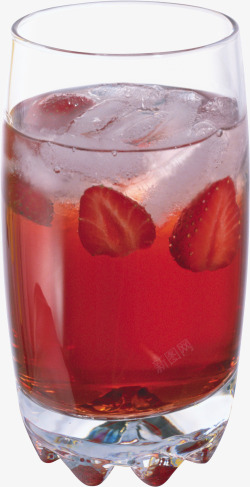 冰镇草莓汁素材