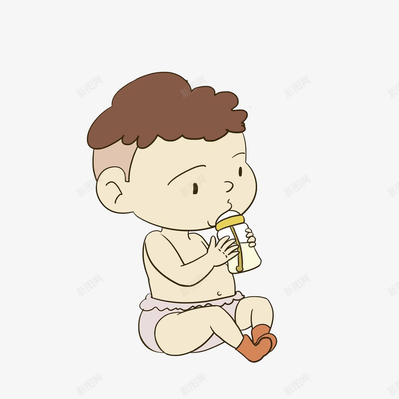 乖乖坐着喝奶的小男孩png免抠素材_新图网 https://ixintu.com 乖乖坐着喝奶的小男孩 喝奶的宝宝 坐着的小朋友 奶瓶 宝宝