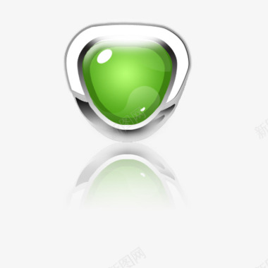 绿色金属按钮图标图标