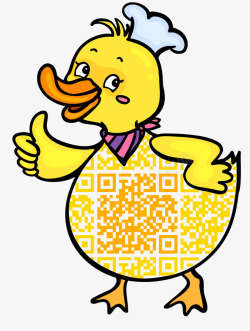 小鸭二维码素材