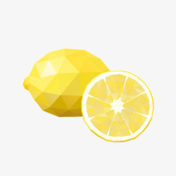 手绘黄色柠檬素材