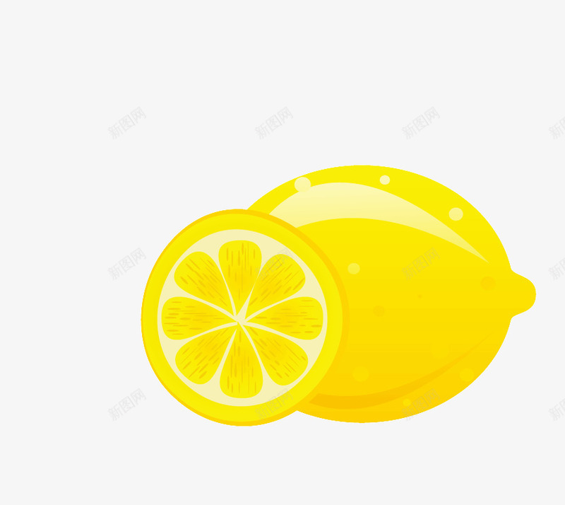 手绘黄色柠檬png免抠素材_新图网 https://ixintu.com 手绘 手绘水果 柠檬 水果 食物