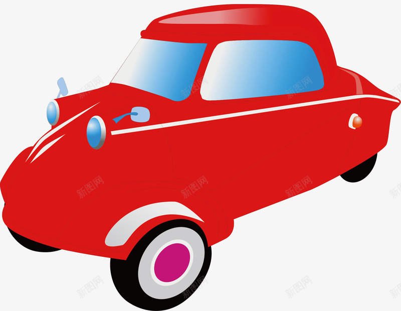 红色轿车png免抠素材_新图网 https://ixintu.com 俯视图 卡通 小汽车俯视图 小车俯视 小车俯视图 手绘小车俯视图 现代俯视图 红色