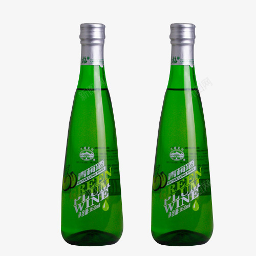 绿色瓶装两瓶青梅汁png免抠素材_新图网 https://ixintu.com 两瓶 开胃 玻璃瓶汽水 甜点 绿色瓶装 酸甜可口 青梅汁 饮料