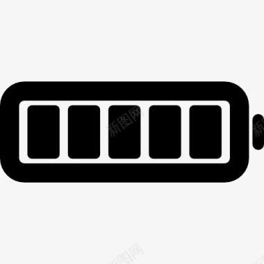 完整的电池充电状态界面符号图标图标