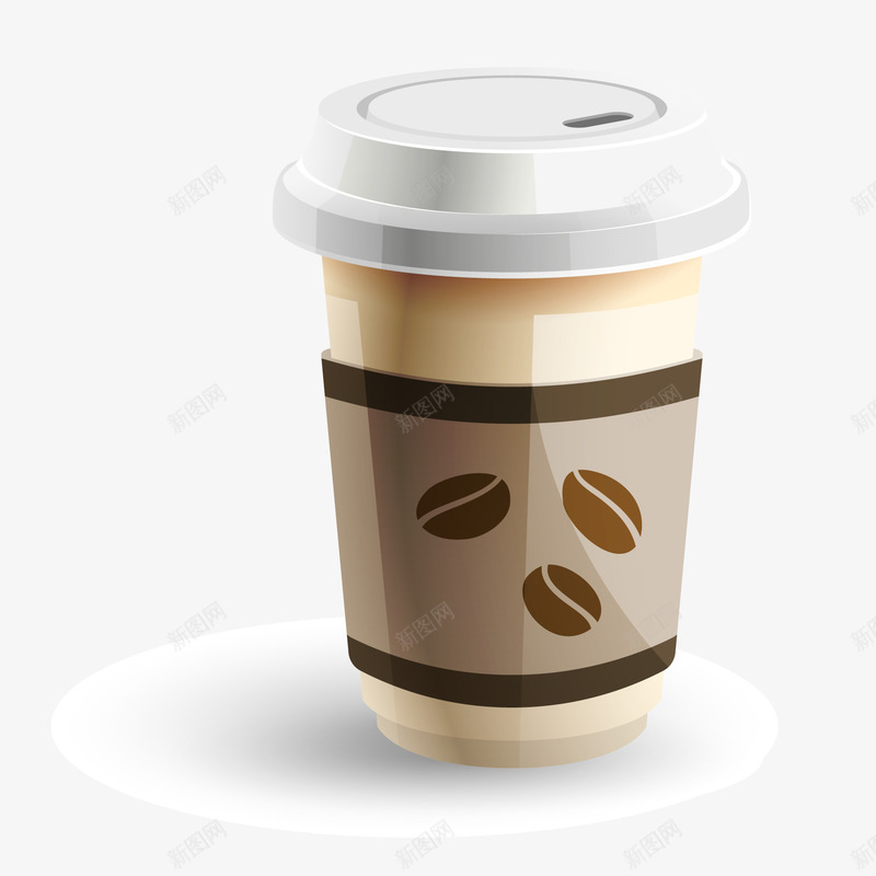 卡通咖啡杯矢量图ai免抠素材_新图网 https://ixintu.com 卡通 咖啡 咖啡杯 热饮杯 饮品 饮料 矢量图