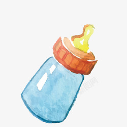 出生的宝宝宝宝奶瓶矢量图高清图片