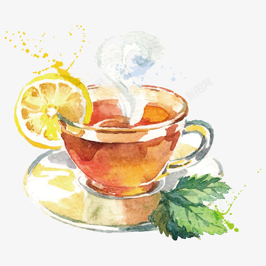 柠檬味道的茶饮料png免抠素材_新图网 https://ixintu.com 味道 柠檬 柠檬矢量 饮料