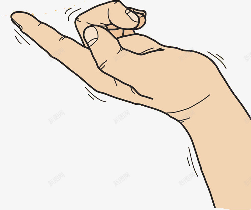 手绘伸着食指的手png免抠素材_新图网 https://ixintu.com 伸屈 创意 卡通 手指 手掌 手腕 设计 食指