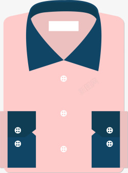 折叠T恤卡通粉色衬衫矢量图高清图片