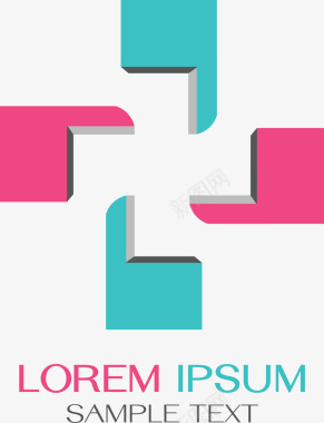 创意彩色诊所logo图标图标