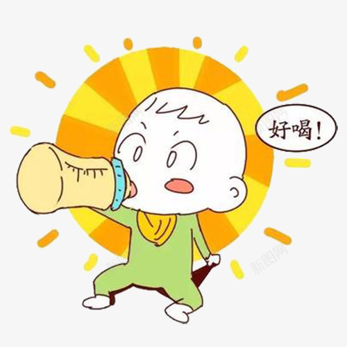 卡通萌宝吃奶瓶png免抠素材_新图网 https://ixintu.com 亲子 卡通 吃奶 吃奶瓶 宝宝 宝宝吃奶 母婴