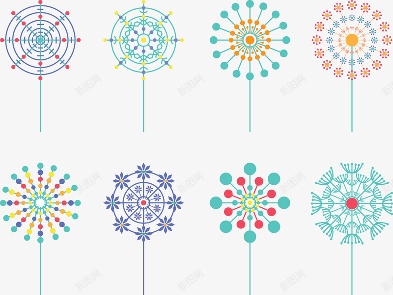 花卉花圆自然自然环境矢量图eps免抠素材_新图网 https://ixintu.com 矢量图 自然 自然环境 花卉