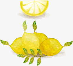 水彩柠檬矢量图素材