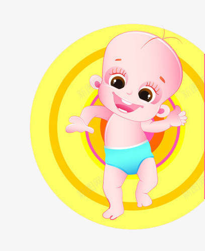 开心的婴儿png免抠素材_新图网 https://ixintu.com 卡通 婴儿宝宝 手绘