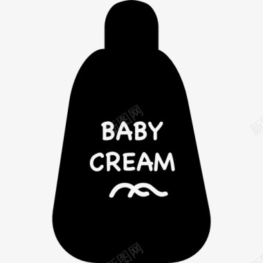 婴儿霜瓶图标图标