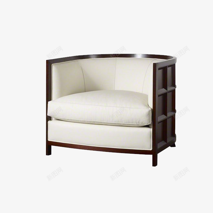 现代布料单人沙发png免抠素材_新图网 https://ixintu.com 产品实物 现代单人沙发 现代布料单人沙发 白色单人沙发