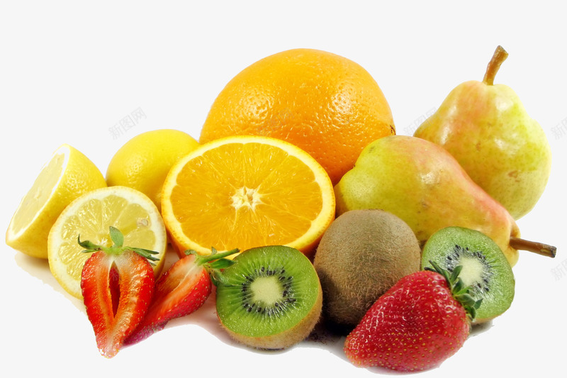 一堆切开的柠檬橙子草莓水果png免抠素材_新图网 https://ixintu.com 切开 柠檬 橙子 水果 草莓