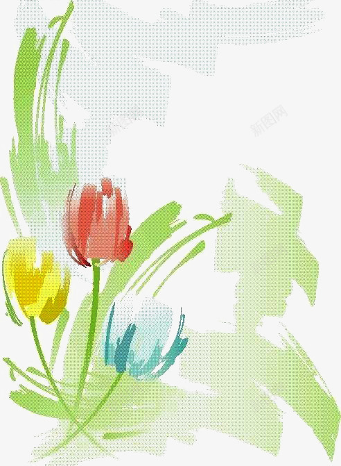 彩色花朵花瓣插画图形png免抠素材_新图网 https://ixintu.com 可爱 现代 装饰 边框