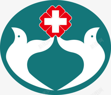 蓝色诊所logo图标图标