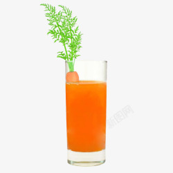 一杯现榨胡萝卜汁素材