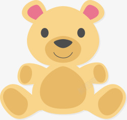 黄色玩具小熊可爱卡通婴儿素素材