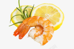 红柠檬美味熟美食红虾仁图高清图片