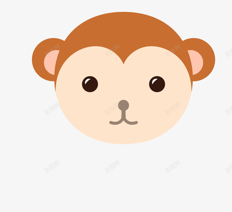 可爱森林动物头像图标png_新图网 https://ixintu.com 动物 可爱 图标 头像 猴子