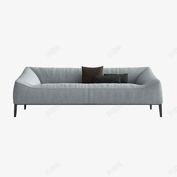 灰色柔软舒适沙发png免抠素材_新图网 https://ixintu.com 家具 沙发 灰色 现代