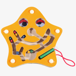 宝宝木制打地鼠玩具儿童磁性迷宫运笔走珠益高清图片