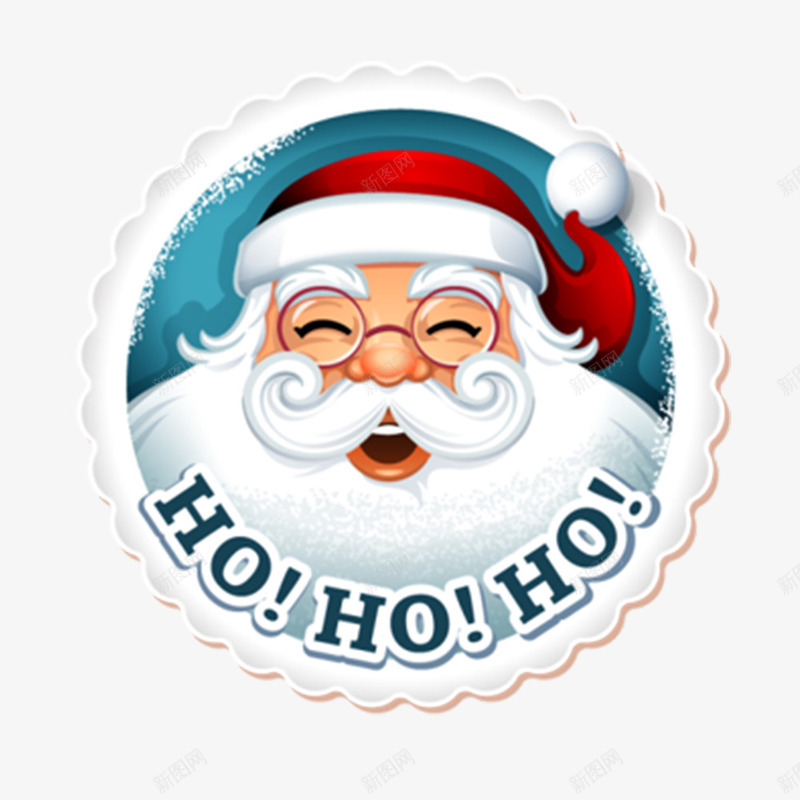 圣诞老人圆形头像图标png_新图网 https://ixintu.com 人 卡通 圣诞 手绘